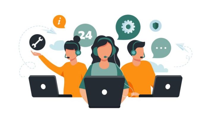 How To Write A Telemarketer Resume - a team of telemarketers work together.
