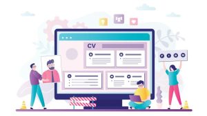 Top 5 Resume Trends in 2024 - a group of professionals editing their resumes on a computer screen.